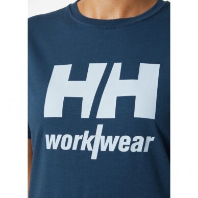 Moteriški marškinėliai HELLY HANSEN Logo T-Shirt, mėlyni 4