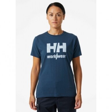 Moteriški marškinėliai HELLY HANSEN Logo T-Shirt, mėlyni 3
