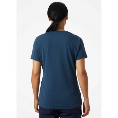 Moteriški marškinėliai HELLY HANSEN Logo T-Shirt, mėlyni 5