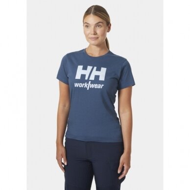 Moteriški marškinėliai HELLY HANSEN W Classic Logo T-Shirt, mėlyni 3 Moteriški marškinėliai HELLY HANSEN W Classic Logo T-Shirt, mėlyni 3