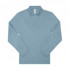 Vyriški kokybiški B&C PU427 polo marškinėliai ilgomis rankovėmis