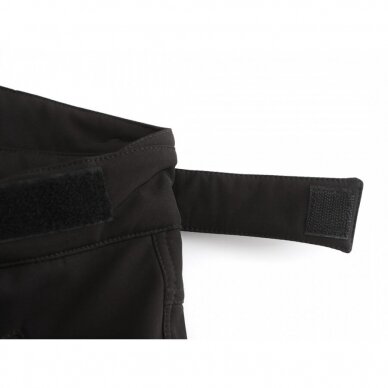 Pašiltintos Pesso softshell kelnės BARNABI, juodos su geltona apdaila 8