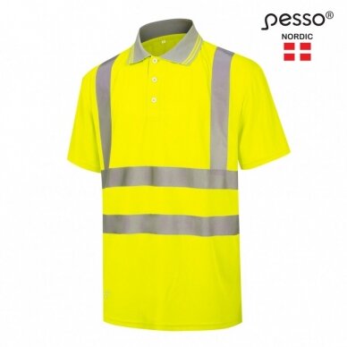 Polo marškinėliai PESSO HVPG Hi-vis, geltoni 2