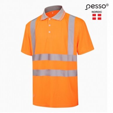 Polo marškinėliai PESSO HVPOR, Hi-vis, oranžiniai 1