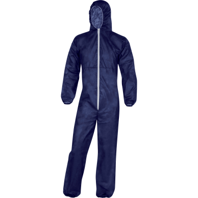 Vienkartinis DELTAPLUS PO109 darbinis kombinezonas su elastingais rankogaliais Vienkartinis DELTAPLUS PO109 darbinis kombinezonas su elastingais rankogaliais