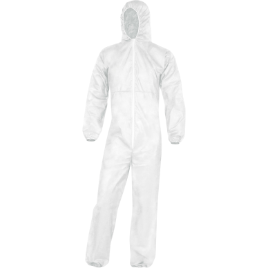 Vienkartinis DELTAPLUS PO106 darbinis kombinezonas su elastingais galais Vienkartinis DELTAPLUS PO106 darbinis kombinezonas su elastingais galais