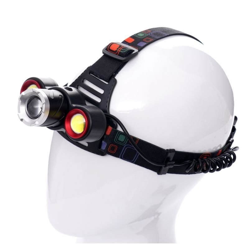 Prožektorius KD1245 T6LED ant galvos, įkraunamas Prožektorius KD1245 T6LED ant galvos, įkraunamas