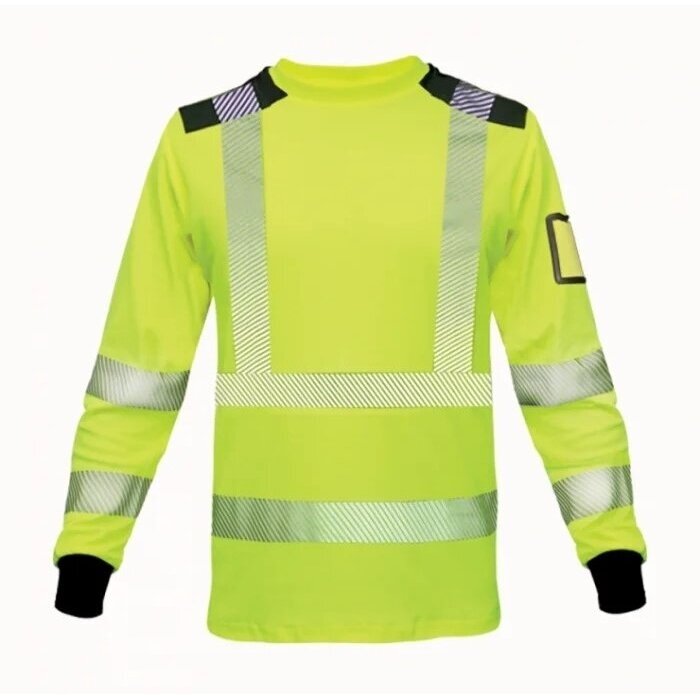Gerai matomi BoSafety TS-RICOLONG-C3-0400 Hi-vis marškinėliai ilgomis rankovėmis 2