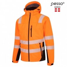 Šilta, ryškaus matomumo softshell Pesso CALGARY striukė, oranžinė