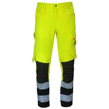 Signalinės KLN-HFT23909 Ultra Stretch darbo kelnės, geltonos