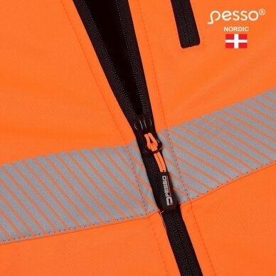 Šilta, ryškaus matomumo softshell Pesso CALGARY striukė, oranžinė 14