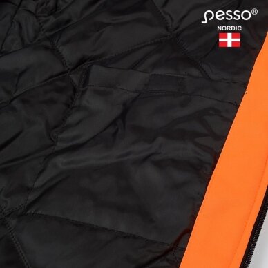 Šilta, ryškaus matomumo softshell Pesso CALGARY striukė, oranžinė 15