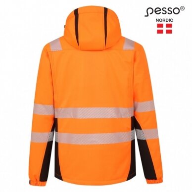 Šilta, ryškaus matomumo softshell Pesso CALGARY striukė, oranžinė 2