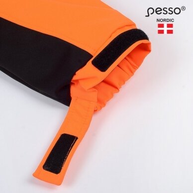 Šilta, ryškaus matomumo softshell Pesso CALGARY striukė, oranžinė 6
