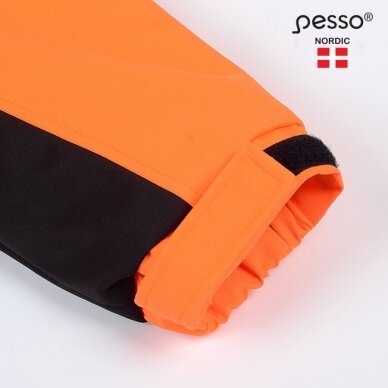 Šilta, ryškaus matomumo softshell Pesso CALGARY striukė, oranžinė 7