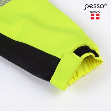 Šilta, ryškaus matomumo softshell Pesso CALGARY striukė, geltona 14