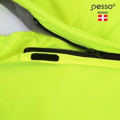 Šilta, ryškaus matomumo softshell Pesso CALGARY striukė, geltona 18