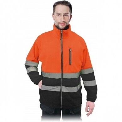 Šiltas POLSTRIP Fleece audinio džemperis, oranžinis Šiltas POLSTRIP Fleece audinio džemperis, oranžinis
