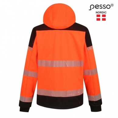 Softshell striukė Pesso PALERMO HI-VIS, ryškaus matomumo oranžinė 3