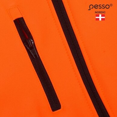 Softshell striukė Pesso PALERMO HI-VIS, ryškaus matomumo oranžinė 10