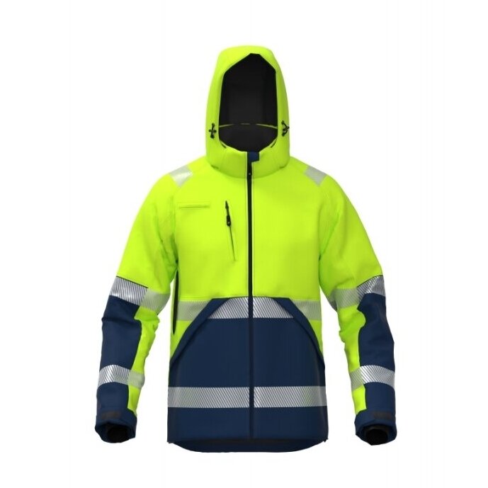 Šilta gerai matoma Softshell BoSafety WJ-VALENCIA-C2-0402 striukė