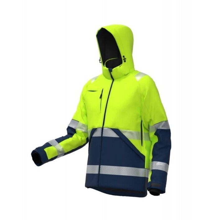 Šilta gerai matoma Softshell BoSafety WJ-VALENCIA-C2-0402 striukė 3