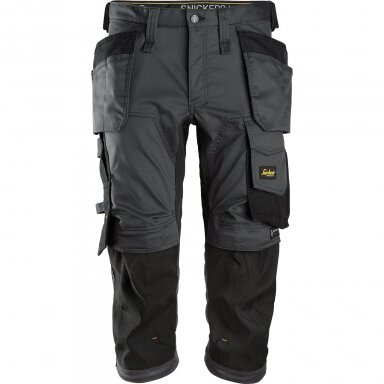 Tamprios pirato kelnės su kabančiomis kišenėmis AllroundWork SNICKERS WORKWEAR 6142, pilki