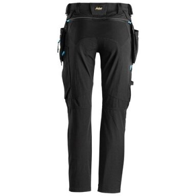 Tamprios SNICKERS WORKWEAR LiteWork 6208 darbo kelnės su nuimamomis kabančiomis kišenėmis, juodos