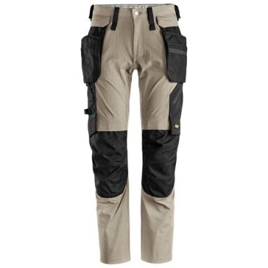 Tamprios SNICKERS WORKWEAR LiteWork 6208 darbo kelnės su nuimamomis kabančiomis kišenėmis, khaki