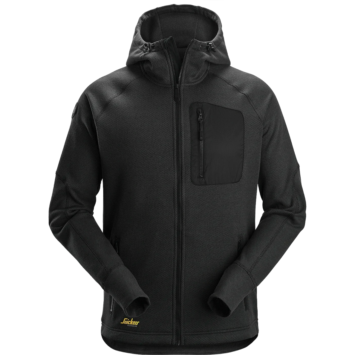 Tvirtas flisinis džemperis su kapišonu FlexiWork SNICKERS WORKWEAR 8041, juodas 4 Tvirtas flisinis džemperis su kapišonu FlexiWork SNICKERS WORKWEAR 8041, juodas 4