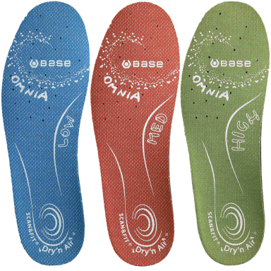 Vidpadžiai BASE SCAN&FIT OMNIA, pėdos kelties pasirinkimas Vidpadžiai BASE SCAN&FIT OMNIA, pėdos kelties pasirinkimas