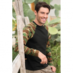 Vyriški kamufliažiniai MALFINI 166 kontrastingi marškinėliai ilgomis rankovėmis