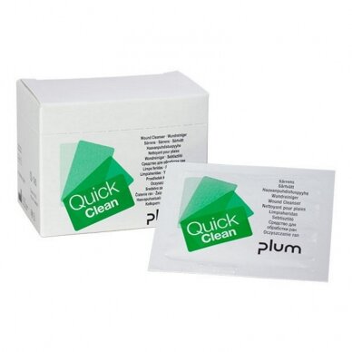 Žaizdų valymo servetėlės PLUM QuickClean, 20vnt. Žaizdų valymo servetėlės PLUM QuickClean, 20vnt.