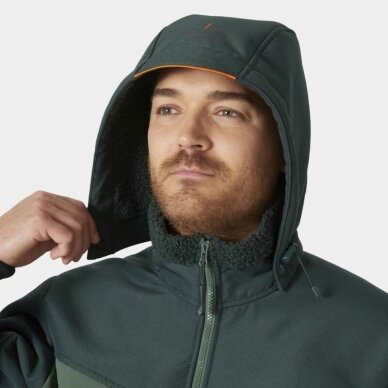 Žieminė striukė HELLY HANSEN Oxford Softsheel Winter Jacket, žalia  5